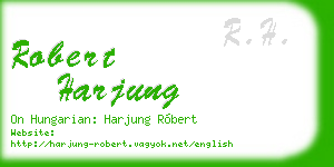 robert harjung business card